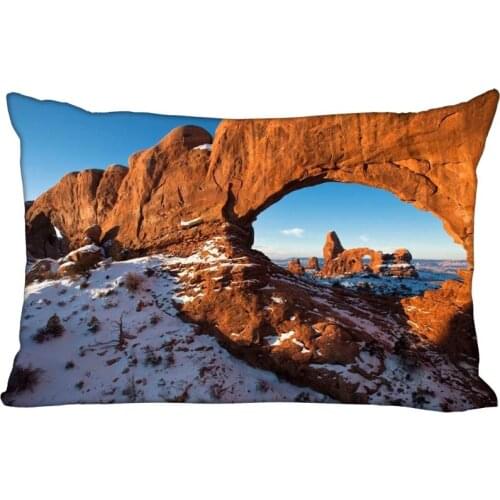 Custom Rock Arch Pillowcase Bedroom Home Office Decorative Pillow Cover Fabric Rectangle Zipper Pillow Cases 40x60CM,50X75CM