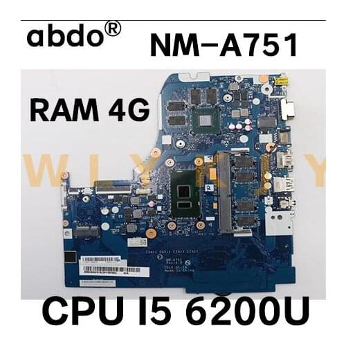 NM-A981 For replacement Lenovo 310-15IKB 510-15IKB notebook motherboard NM-A751 CPU i5 6200U GPU GT920M RAM 4GB 100% test work