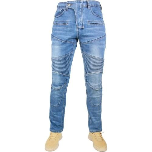 2021 New Product 718 Riding Jeans Motorcycle Mens Stretch Windproof Warmth Locomotive Hockey Pants Summer Slim Pants