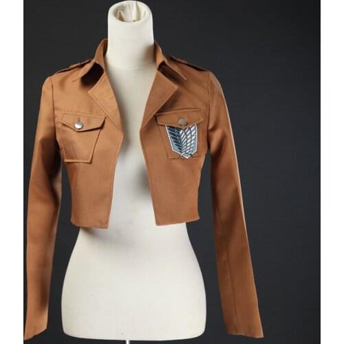 Attack on Titan Cosplay Costume Scout Regiment Mikasa Ackerman Top Jacket Harajuku Shingeki No Kyojin Halloween Costume