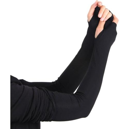 20 Colors Cosy Women Girl Arm Warmer Cotton Long Fingerless Gloves Elbow Fashion Mittens Christmas Accessories Gift