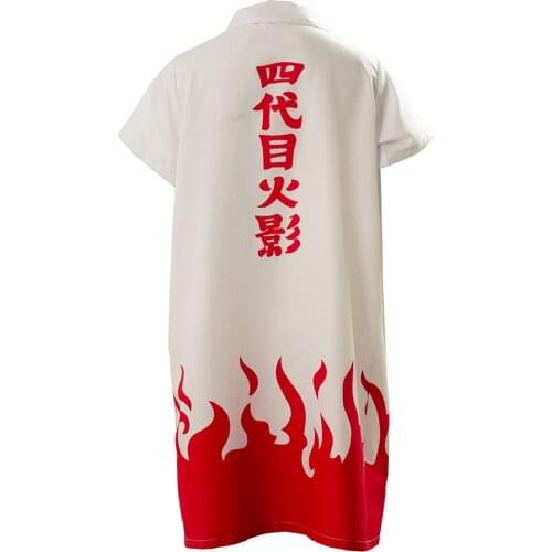 Naruto 4th Hokage Cloak Namikaze Minato Cape Coat Cosplay Costume Adult Halloween Carnival Suit