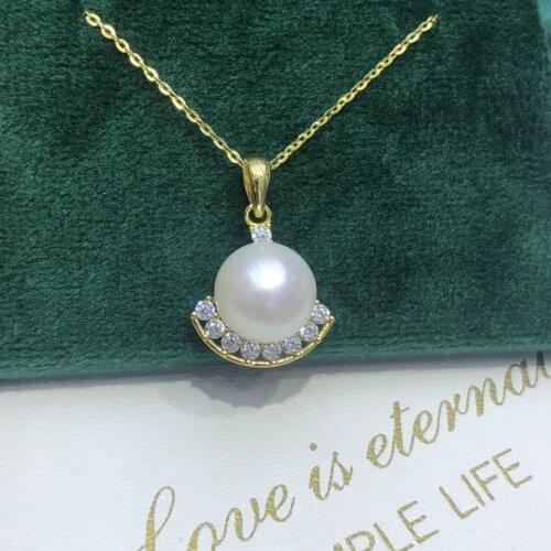 925 Sterling Silver Pendant Base Settings Mountings Findings Parts for Pearl Crystal Jade Agate 5pcs/lot