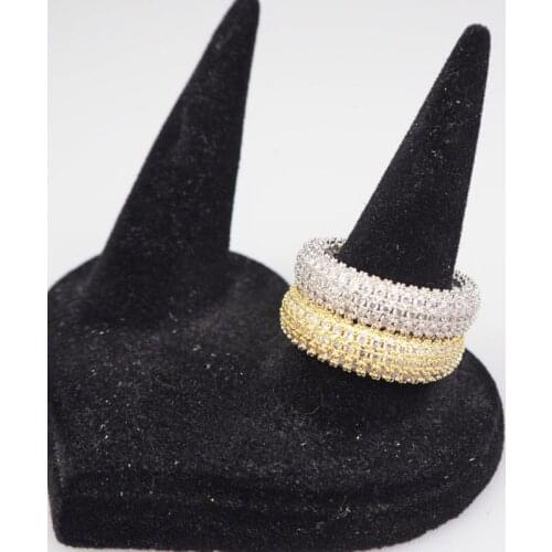 Full Diamond Good Luck Full Diamond Couple Ring Luxury Atmosphere Personality