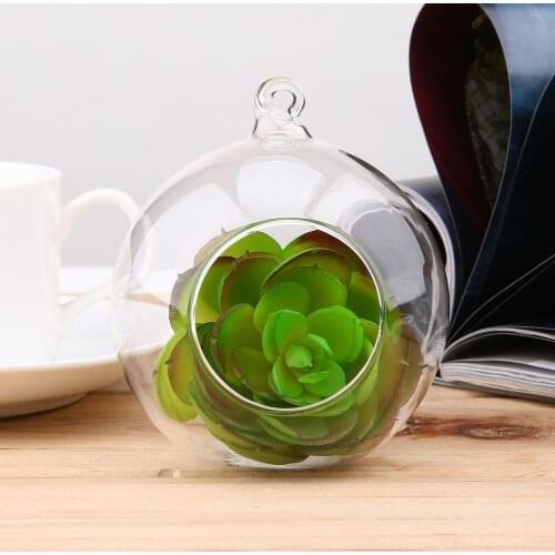 Terrarium Ball Globe Shape Clear Hanging Glass Vase Flower Plants Container Ornament Micro Landscape DIY Gift Wedding Home Decor