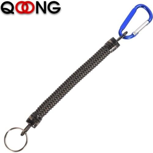 20-90cm Spring Elastic Rope Outdoor Survival Tool Anti-Lost Keychain Long Tactical Retractable Lanyards Mens Hip Hop Jewelry