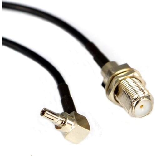10pcs RF connector F to CRC9 Cable F Female to CRC9 Right angle RG174 Pigtail 100cm /200CMCable for antenna booster