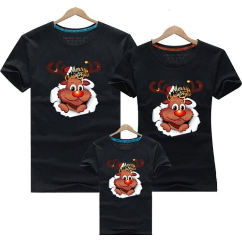 Christmas Family Matching Outfits Funny christmas Deer New Dad Mom Kids Baby Family Outfits Mother Daughter Father Son T-shirt