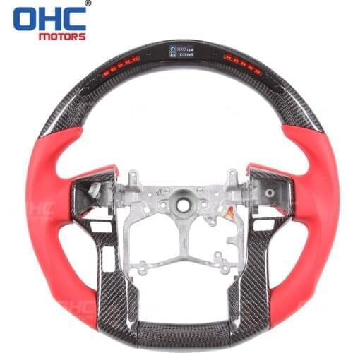 Carbon Fiber LED Steering Wheel compatible for Pra-do Tun-dra 4-runner KDJ120L