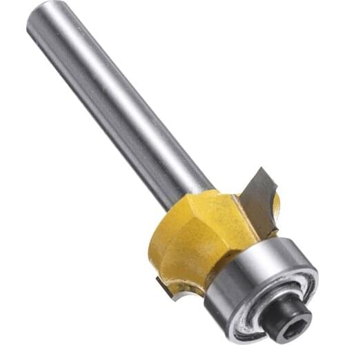 1/4" Shank Round Over Beading Edging Router Bit Radius Straight End Mill Trimmer Cleaning Flush Trim Corner Round Milling Cutter