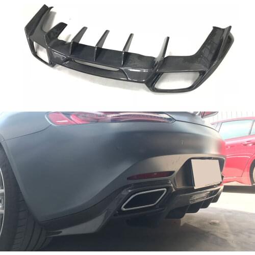 Carbon Fiber Rear Lip Diffuser for Mercedes Benz AMG GT AMG GTS AMG GTR Coupe 2 Door FRP Rear Trunk Spoiler