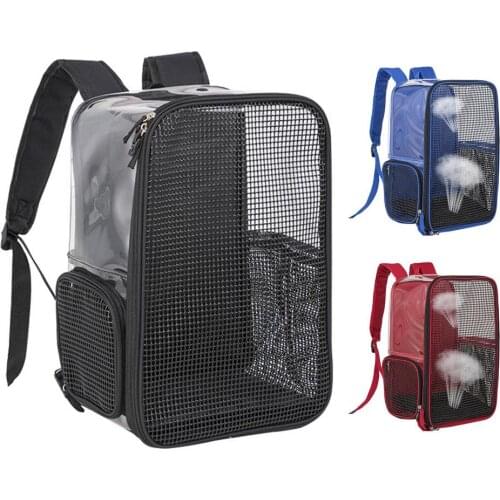 Outside Portable Pet Bag, Transparent Mesh Pet Backpack, Space Bag, Breathable Foldable Pet Bag Pet Backpack Pet Carrier Bag