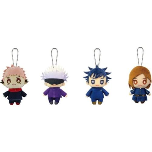 10cm Anime Jujutsu Kaisen Cosplay Round Tumbler Doll Plush Cartoon Kawaii Adult Children Props Pendant Accessories