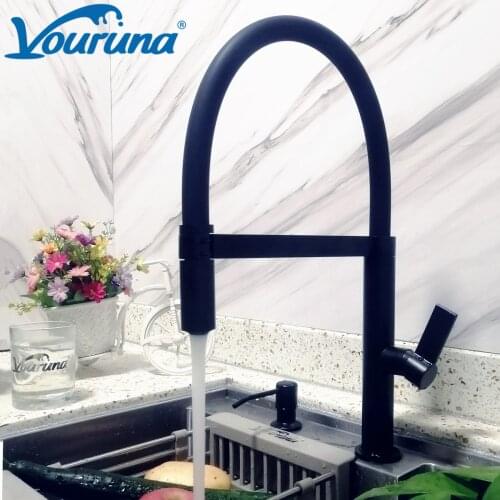 Vouruna Pull Down Kitchen Faucet Sink Mixer Tap Matte Black