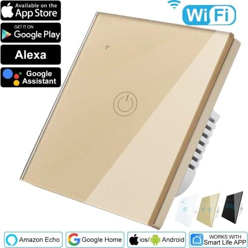 Wifi Wall Touch Switch Smart Light Switch 1/2/3Gang Eu Smart Life Home Support Alexa Google Home Assistant Wireless Light Switch