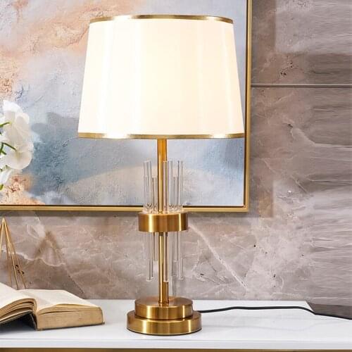 XIRIGHT Buy 2 Get 20% Off 33x61cm Modern Simple Luxury Crystal Stick Table Lamp Bedside Lamp for Living Room Bedroom Lamp