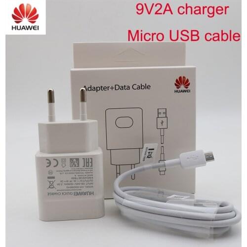 Huawei 9V2A EU charger QC 2.0 Quick Fast Charge Adapter USB micro cable For nova3 3i 4 honor 9 8x p7 p8 p9 p10 p20 lite mate 7 8