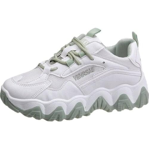 Fashion New Vulcanize Shoes Women Chunky Sneakers Korean Female White Platform Thick Sole Running Casual Shoe Woman plus size
