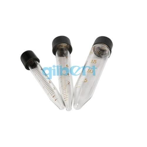5m/10/20ml Lab Glass Centrifuge Tube V-bottom Screw Cap With Scale Line Ware