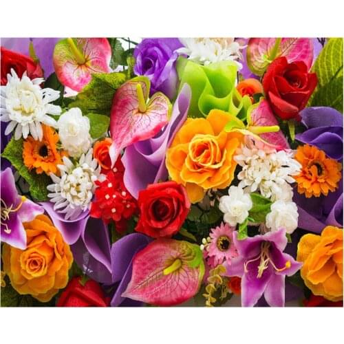 5D Diy Diamond Painting Cross Stitch color Flower mazayka Crafts Diamond Embroidery Home Decor Mosaic kit Picture Full Square