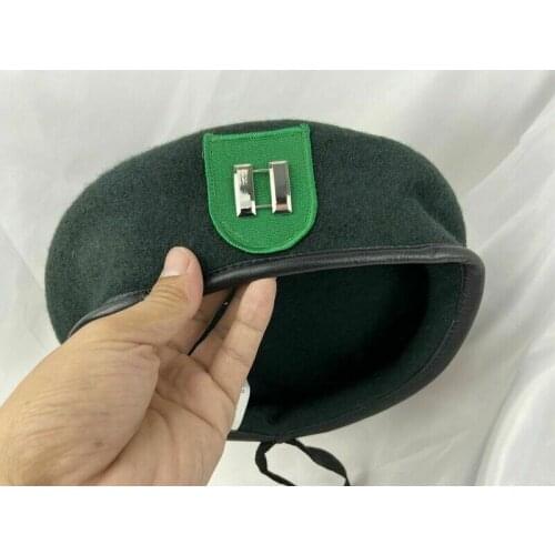 US Army 9th Special Forces Group Green Beret OfficerS Captain Rank Military Hat Military Store