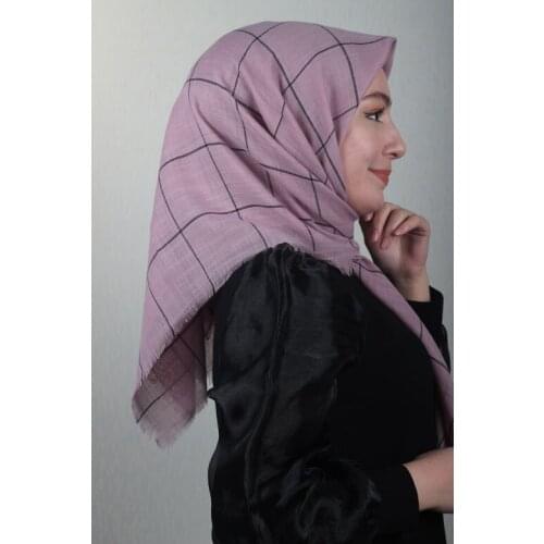 BAYSEM PATTERNED LINEN FLAMLI SCARF-PATTERN-10-RENK-05