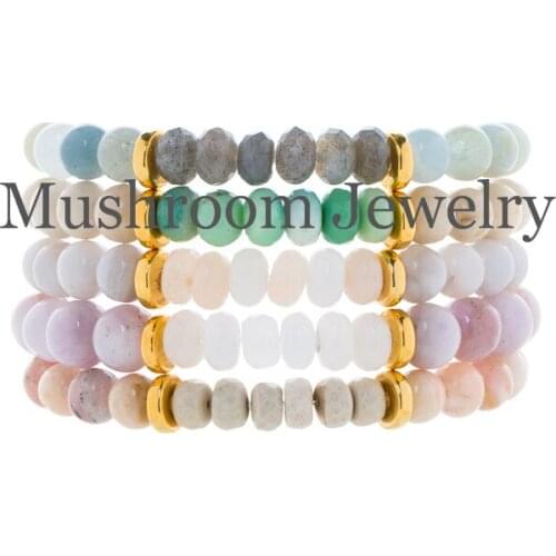 8mm Multi 8mm Genuine Colorful Natural Pink Jade Stone Bracelets For Women Yoga Charm Stretch Round Bead Bracelet Wholesale