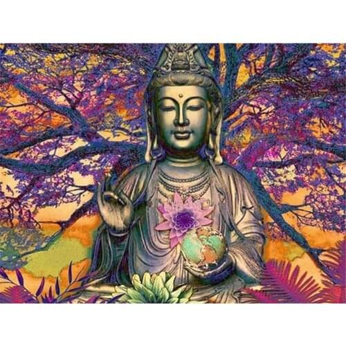 Buddha Religion Printed 11CT Cross-Stitch Complete Kit Embroidery DMC Threads Knitting Needlework Craft Handmade Gift Magic