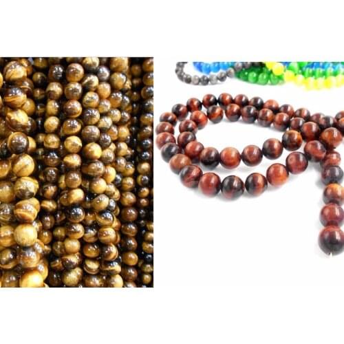 4 6 8 10 12mm Round Brown Red Tiger Eye Beads Natural Stone Beads Spacer Loose Beads For DIY Bracelet Jewelry