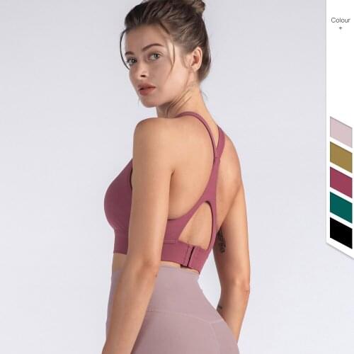 New Sexy Beautiful Back Lulu Yoga Bra Women Seamless Plus Size Bra Crop Top Sportswear Gym Running Shockproof Push Up Sports Bra