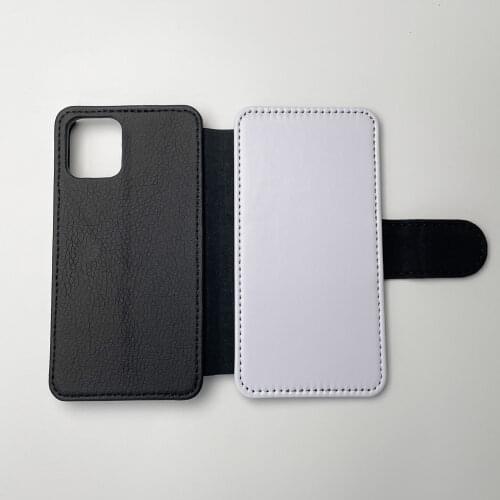 Retail 1pcs Blank Flip Leather sublimation case for iphone 11 pro / XS Max XR for iphone 5 6 7 8 plus PU leather printable case