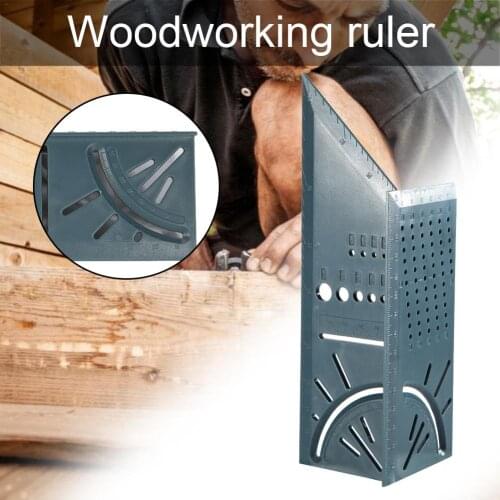 Woodworking 3D Mitre Angle Measuring Tools Measuring Square Size Measure Tool with Gauge Ruler for Builders, Carpenters, Craftsm