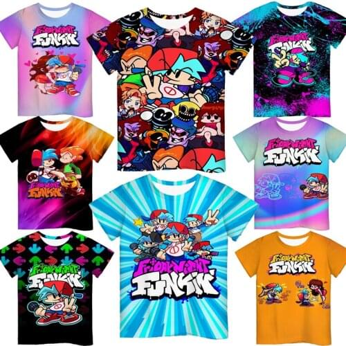 Friday Night Funkin 3D Print Children T Shirts Boys Girls Cartoon Anime Tshirts Toddler T-shirt Tops Summer Kids Tees Clothes