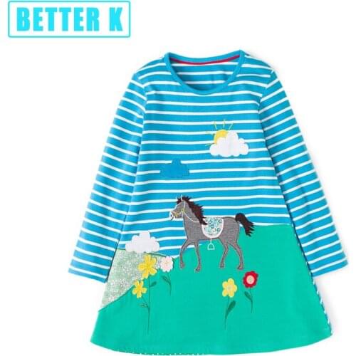 Kid Dress for Girl Cartoon Girls Dress Children Clothing Princesse Long Sleeve Cute Toddler 2018 Brand Fashion Party Costume