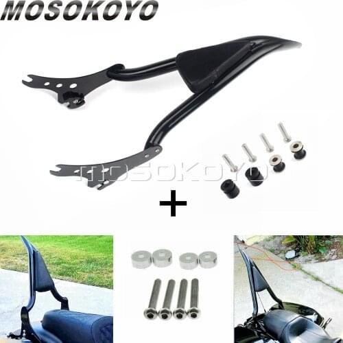 For Harley Street Bob Softail Slim Heritage Classic 114 FLHCS FLDE 2018-UP Detachable Sissy Bar Backrest w/ Docking Hardware Kit