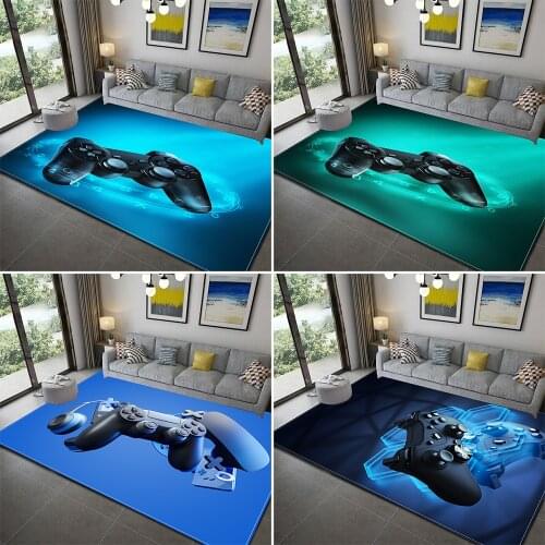 Gamer Controller Area Rugs Non-Slip Floor Mat Doormats Home Runner Rug Carpet for Living Room Bedroom Kids Play Mat