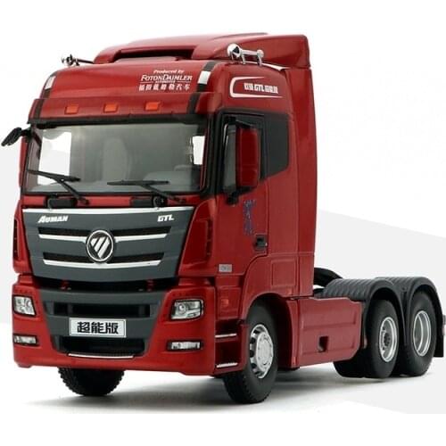 Exquisite Alloy Model 1:36 Foton Dailmer Auman GTL Truck Tractor Trailer Vehicles DieCast Toy Model for Collection Decoration