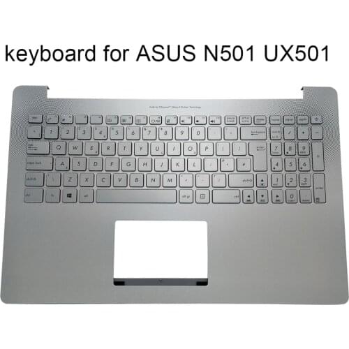 UK Palmrest keyboard for Asus ZenBook Pro N501 N501VW UX501VW UX501 GB Euro laptop replacement keyboards topcase 90NB0AU2-R32UK0