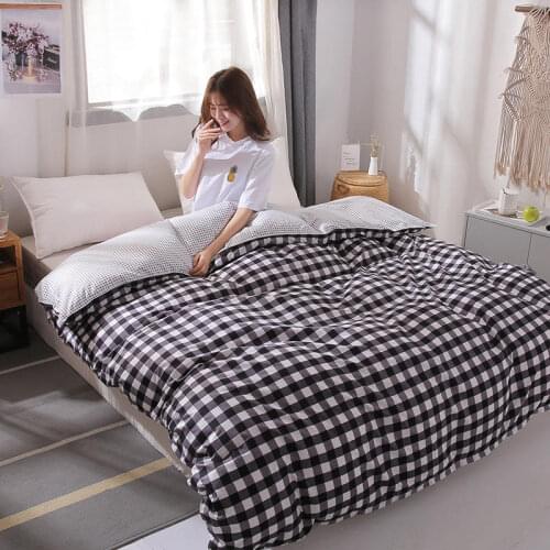Classic Stripe Desgin Blue Printed Simple Duvet Cover Quilt Covers Bedding Sets Single Queen Double Size Bed Linens Home Textile
