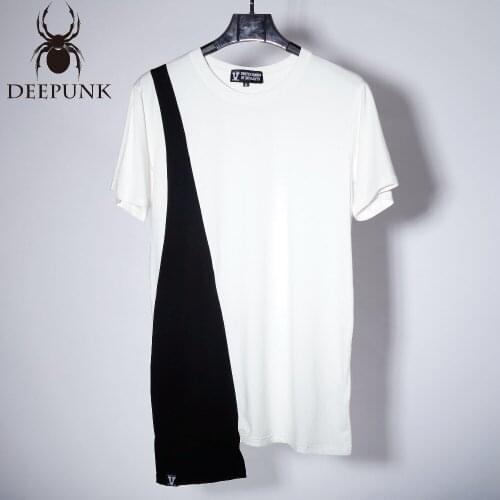 2016 Mens summer block decoration solid color basic shirt personality fashion o-neck short-sleeve T-shirt singer costumes