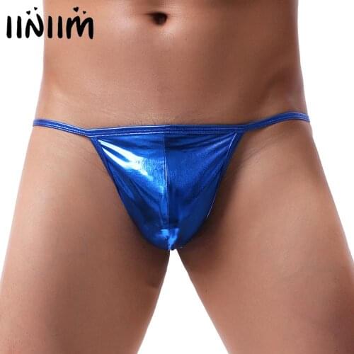 Mens Shiny latex Underwear Sexy Lingerie Panties Jockstraps Bulge Pouch T-Back Gay Penis G-string Thongs Bikini Briefs Underpant
