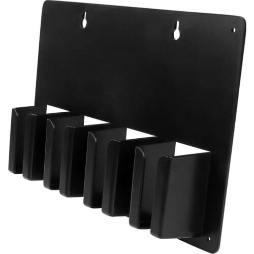 Wall Mounted Hair Clipper Holder Barber Station Electric Hair Clipper Hairstylist Tools Storage Rack Salon Accessories (Black)