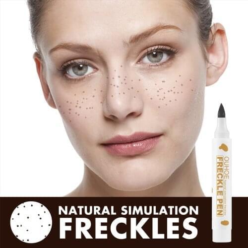 Natural Lifelike Freckle Pen Soft Brown Freckle Pen Lasting Waterproof Makeup Cosmetics Create Most Effortless Sunkissed Look