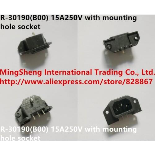 Original new 100% 250V15A with mounting hole socket connector R-30190 B00