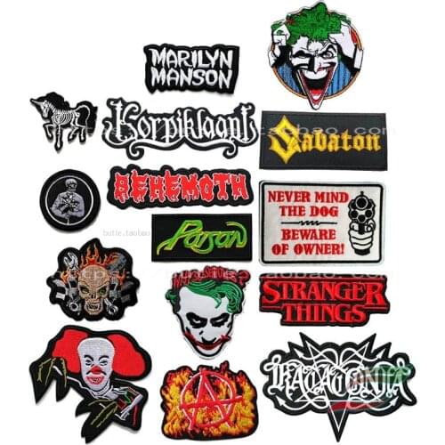 Punk rock band A279 skull skull board holding flowers skull unicorn horseback adhesive tape patch