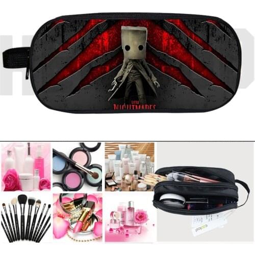 Hot Game Little Nightmares 2 Pencil case Infantile High Quality Pen box Kids Cartoon School Supplies Women Kawaii Cosmetic Bags