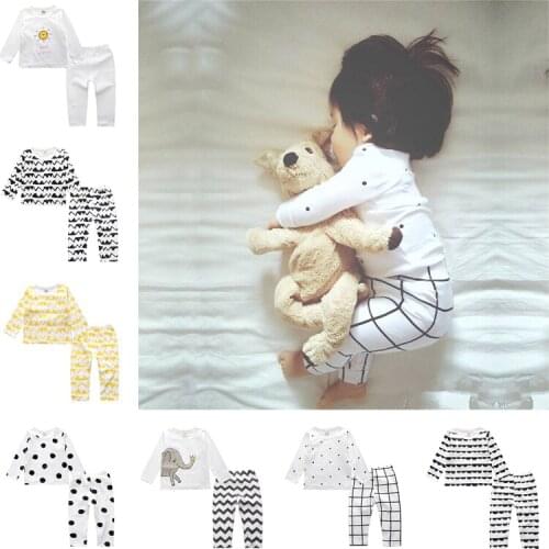 Baby kids pajama sets boys Cartoon pijamas children cotton Casual baby sleepwear childrens pajamas girls cute pajamas JY-250