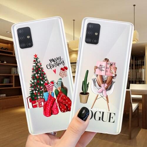 Merry Christmas Girl Boss Silicone Phone Case Cover For Samsung A51 A71 A21S A01 A11 A31 A41 A10 A20 A30 A40 A50 A60 A70 A8 Plus