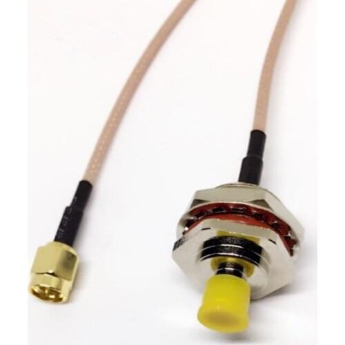 Plating Silver SMA Male Jack To M16 Type SMA RF Coaxial Connector 20cm For AP Waterproof