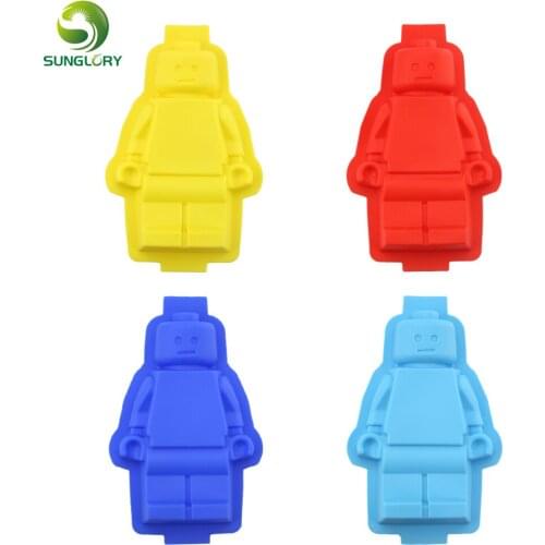 DIY Robot Silicone Mold Super Big Robot Silicone Cake Mold Ice Mold Ice Cream Cube Tubs Tray Maker Baking Pan Ice Cream Tools